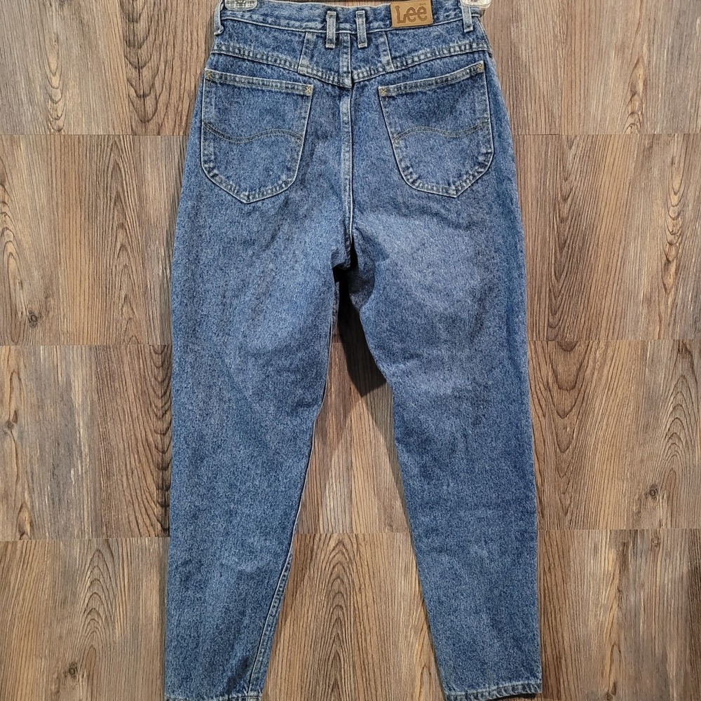Vintage Lee Tapered Stone Wash Jeans Size 11 x 30 100% Cotton Union Made in USA - Picture 5 of 11
